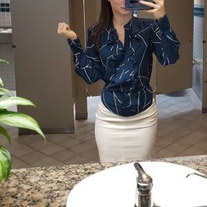 Ann Taylor Pencil Skirt| White